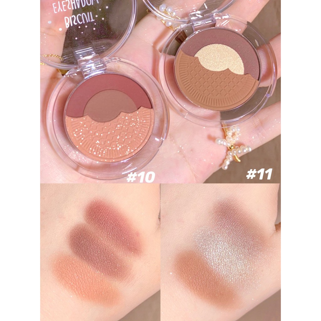 Bảng phấn mắt ba màu ánh ngọc trai lấp lánh chống thấm nước cao cấp | BigBuy360 - bigbuy360.vn