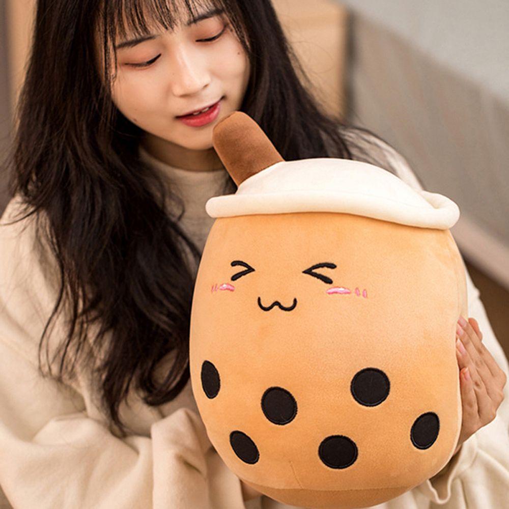 Búp Bê Nhồi Bông Đồ Chơi Hình Ly Trà Sữa 35cm Có Giác Hút Dễ Thương Trang Trí Nhà Cửa / Làm Quà Tặng Cho Bé