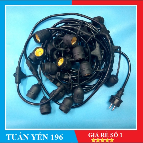 ⚡️Dây Đèn Trang Trí Ngoài Trời Ping Pong Đuôi Chuông Kèm Bóng ⚡️