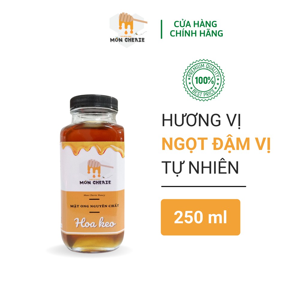 [250ml] Mật Ong Nguyên Chất Hoa Keo Mon Cherie Honey Loại Dinh Dưỡng Nhất 350g
