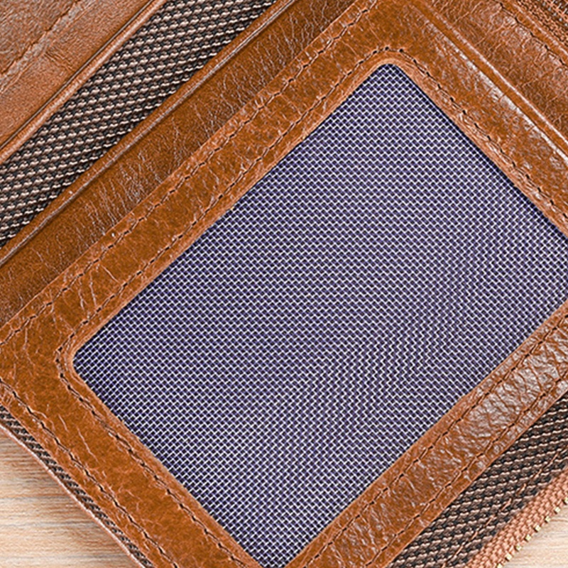 Youyo Ví Da Đựng Thẻ Tín Dụng RFID Dạng Gập Đôi Phong Cách Vintage Cho Nam