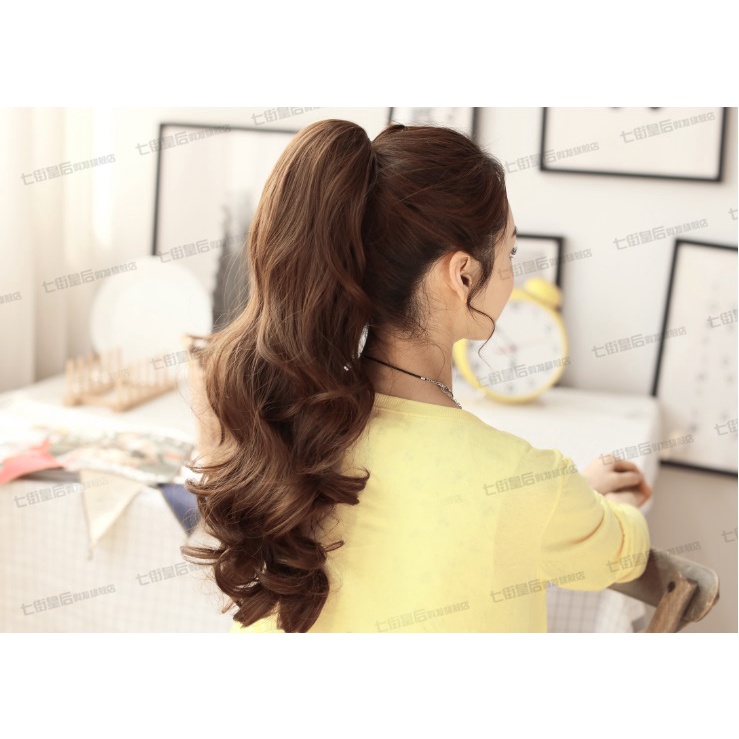 Ngoạm tóc giả nữ N8126 45-50cm ❤️FREESHIP❤️ quặm tóc giả nữ, kẹp ngoạm tóc giả xoăn dài