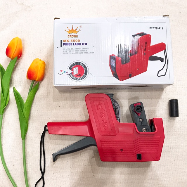 MÁY BẤM GIÁ TIỀN CẦM TAY TIỆN DỤNG MỰC IN SẮC NÉT BỀN CHẮC+ TẶNG KÈM 1 ỐNG IN