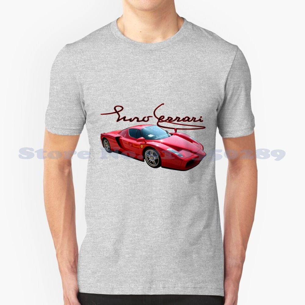 FERRARI Áo Thun Nam In Hình Xe Hơi Thể Thao Enzo WQER36486 Thời Trang