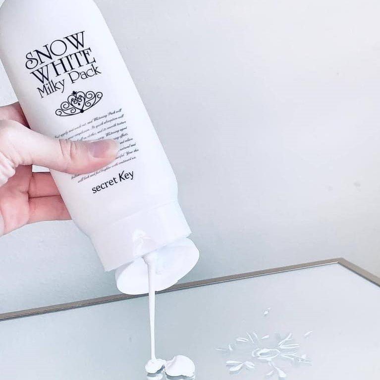 Kem Ủ Trắng Nâng Tông Da, Chống lão hóa  Secret Key Snow White Milky Pack - Hộp 200g