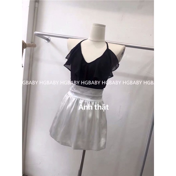 |LUCIEY SET| Set áo cổ yếm chân váy lấp lánh sang chảnh JENNIE BLACKPINK TLÉA