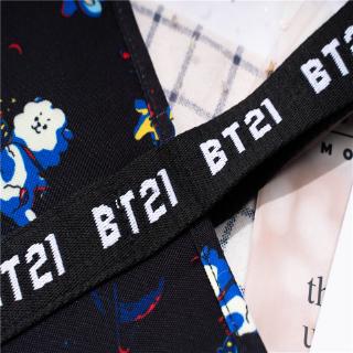 KPOP BT21 Storage Bag  BTS Canvas Bag Cartoon  Korean version