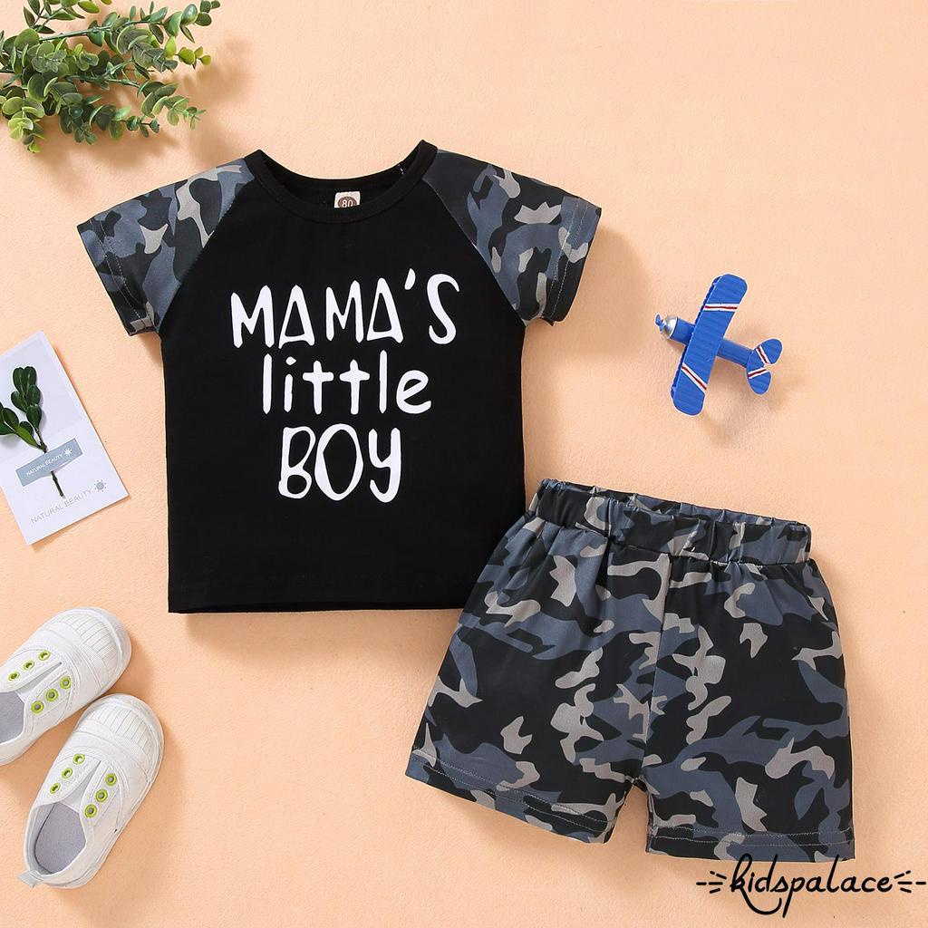 Set Áo Thun Ngắn Tay Và Quần Short Họa Tiết Rằn Ri Năng Động Dành Cho Nam