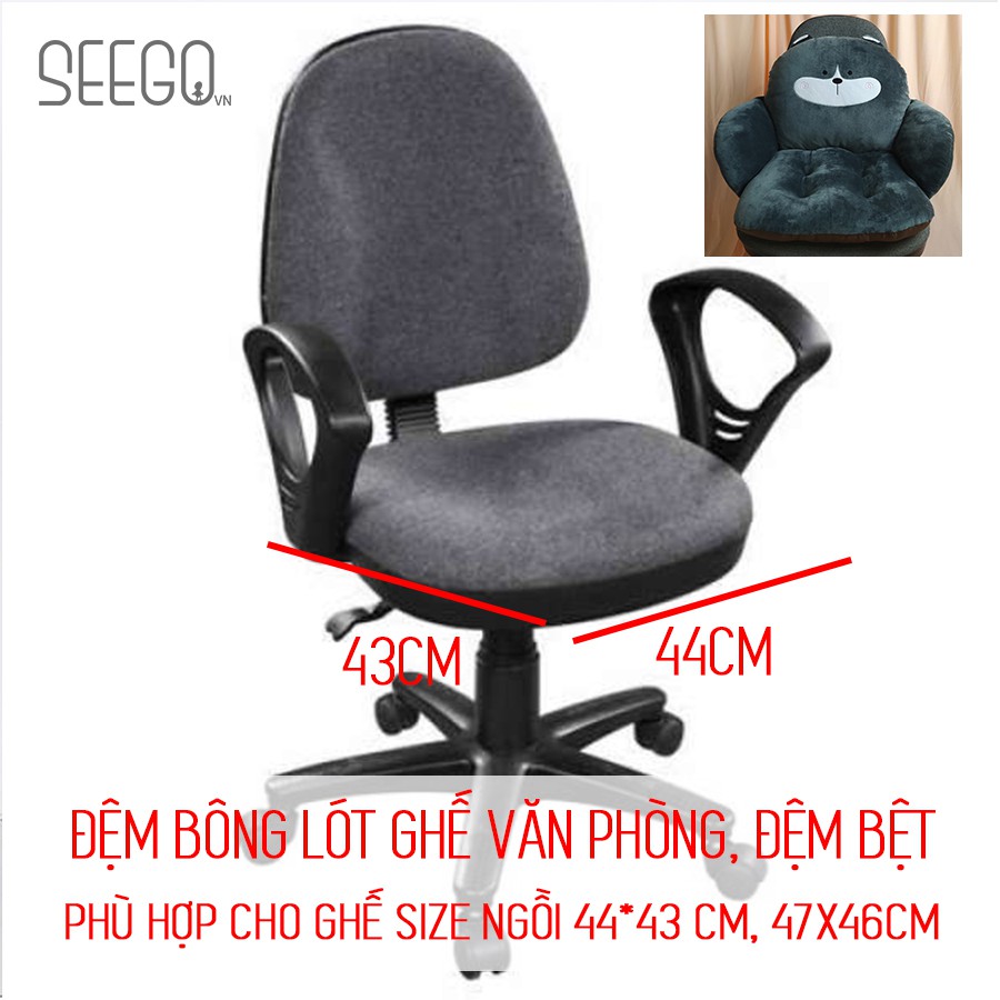 Đệm bông lót ghế văn phòng hình thú cute cho ghế loại nhỏ và vừa