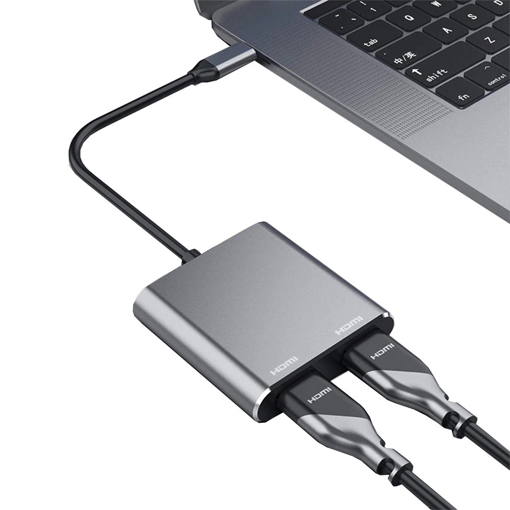 Bộ Chuyển Đổi HUB HDMI 4K Hai Đầu Type C Sang HDMI 2 Trong 1 Cho Macbook Laptop Điện Thoại