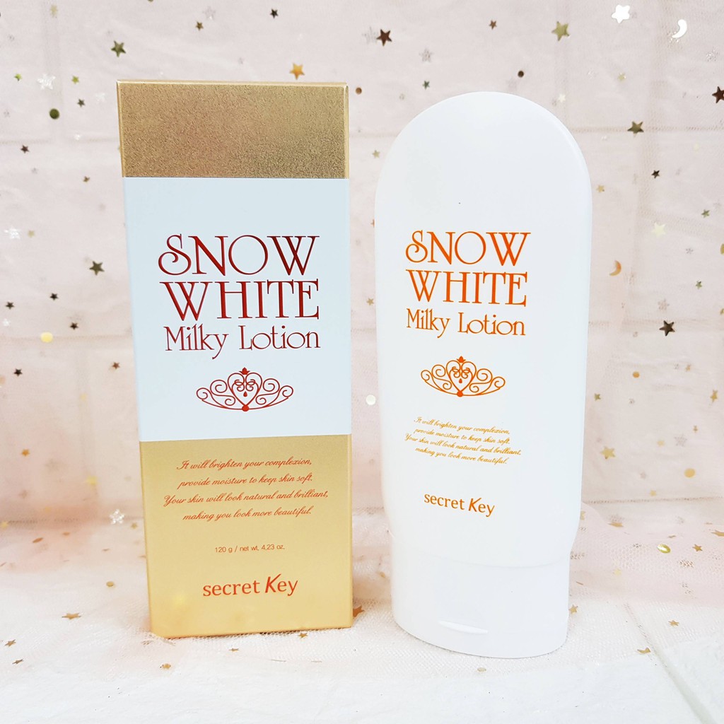 Sữa dưỡng thể dưỡng trắng Secret Key Snow White Milky Lotion 120g