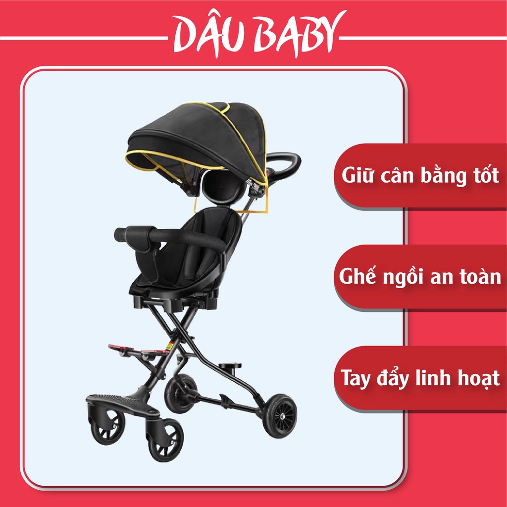 Xe Đẩy Gấp Gọn Cho Bé, Xe Đẩy Em Bé 2 Chiều Dạo Chơi Gấp Gọn