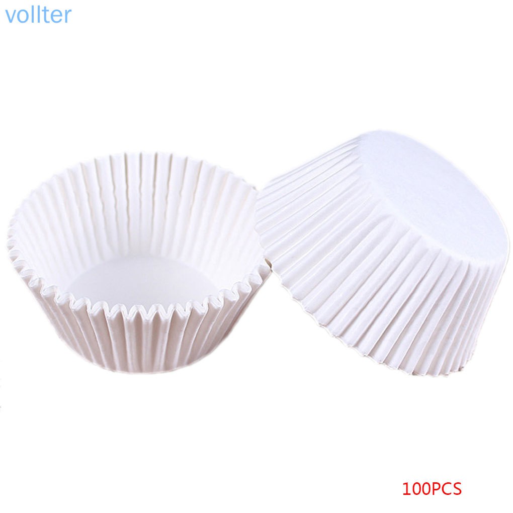 Set 100 Đế Giấy Lót Bánh Cupcake Nhiều Màu Sắc Tiện Dụng