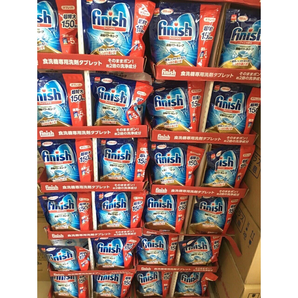 Viên Rửa Bát Finish Nhật Bản túi 150 Viên | Viên Rửa Chén Chuyên Dụng Cho Máy Rửa Chén Finish JAPMALL | BigBuy360 - bigbuy360.vn