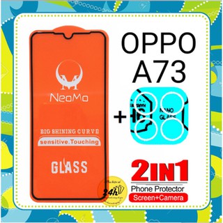 Combo Kính Cường Lực Full màn OPPO A73 2020 + Dán Bảo Vệ Camera Cho Oppo A73