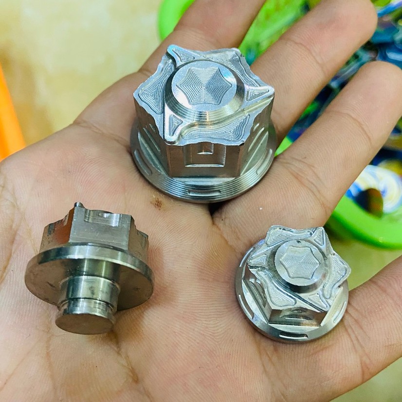 [XẢ KHO] BỘ 3 ỐC GHI ĐÔNG, TRẢNG BA XE SONIC, SATRIA MẪU SALAYA CHẤT LIỆU INOX BÓNG