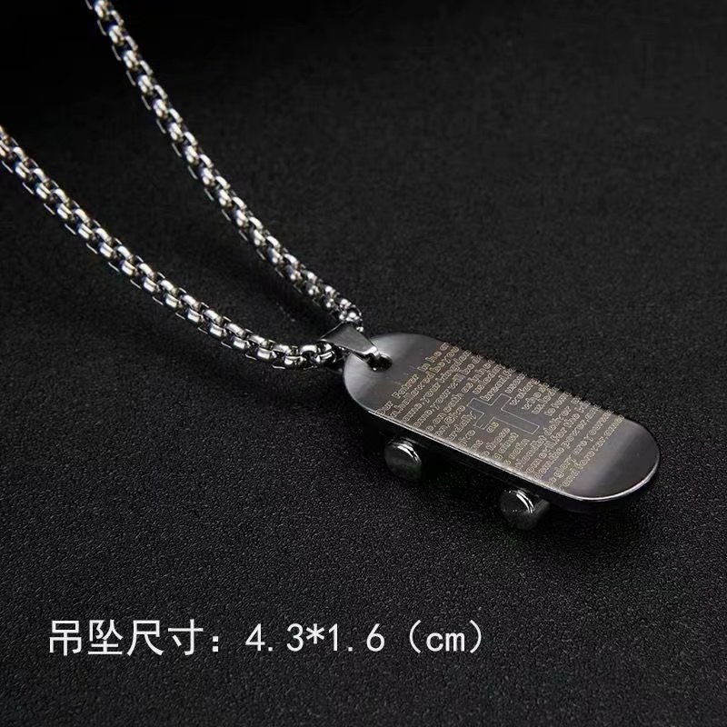 Dây Chuyền Thép Titan Dài 12 Phong Cách Cá Tính Cho Nam