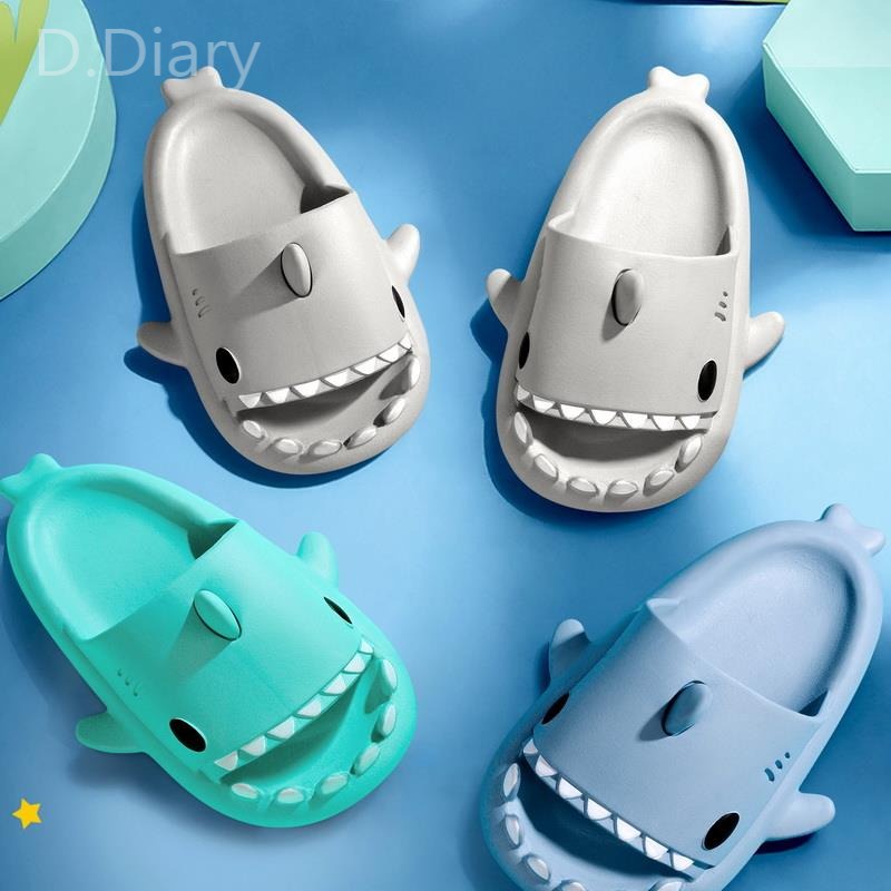Dép Đi Trong Nhà Đế Dày Mềm Mại Hình Cá Mập Dễ Thương Cho Nam Và Nữ