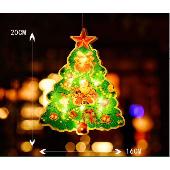 Đèn LED Treo Tường Trang Trí Noel, Giáng Sinh, Cây Thông, Ông Già Noel, Người Tuyết, Merry Chistmas...