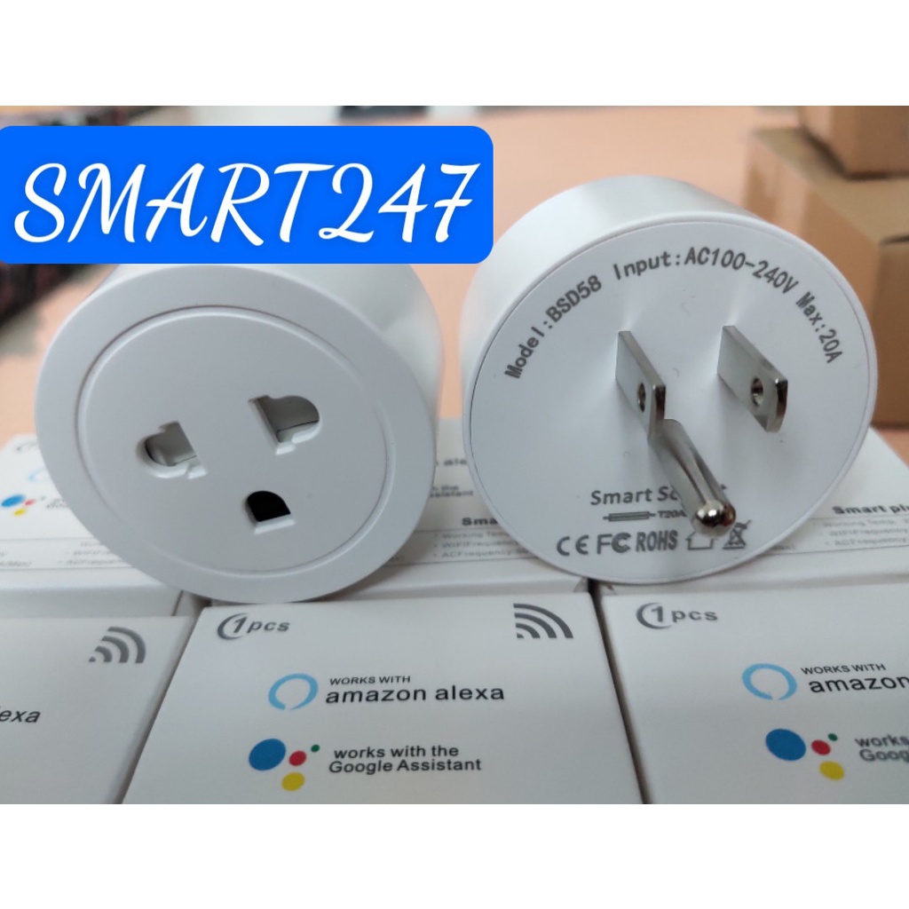 Ổ cắm wifi 16A/ 20A, Đo điện năng hoạt động App Smartlife/Tuya