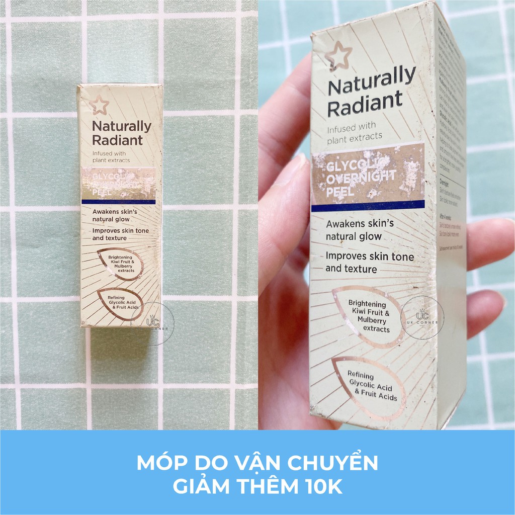 Kem tẩy da chết hóa học ban đêm Superdrug Naturally Radiant Glycolic Overnight Peel 30ml | BigBuy360 - bigbuy360.vn