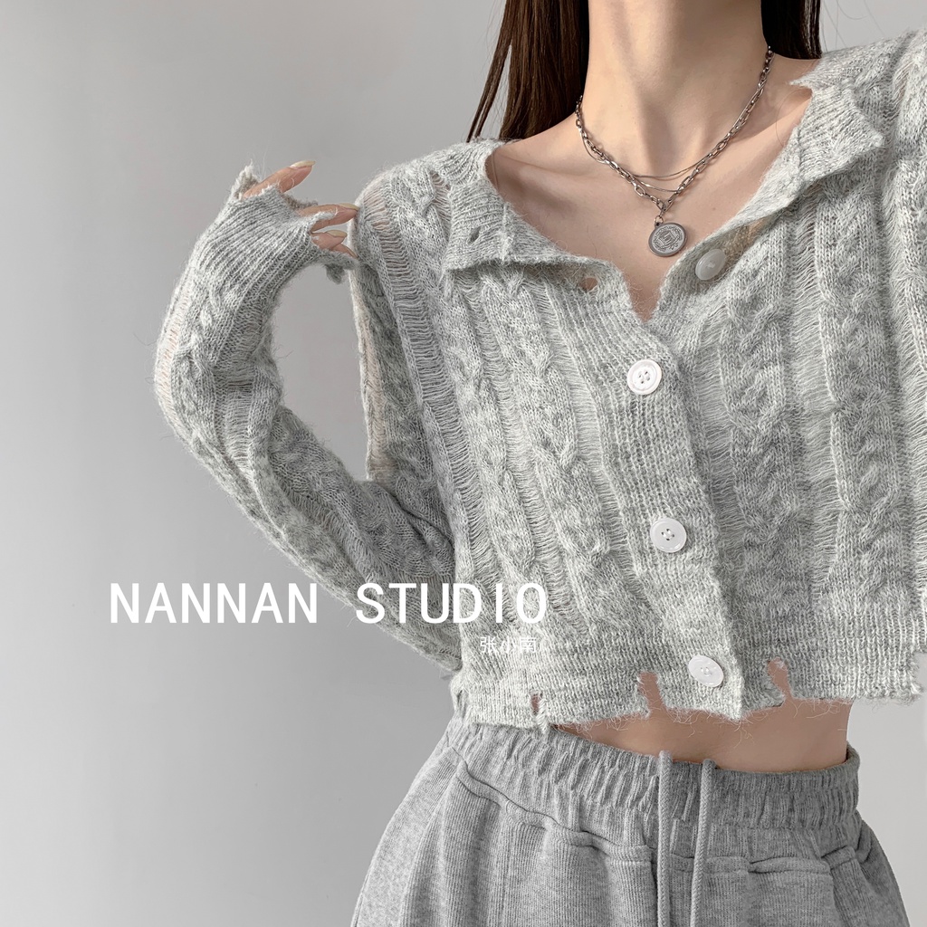 SUXI Áo Khoác Cardigan Dệt Kim Phong Cách Hàn Quốc Xinh Xắn Cho Nữ