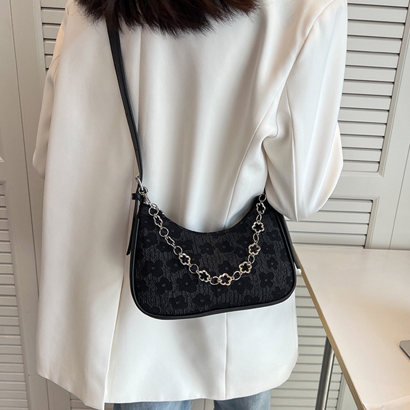 Túi đeo một bên vai IELGY phối dây xích thời trang phổ biến tùy chọn màu sắc dành cho nữ