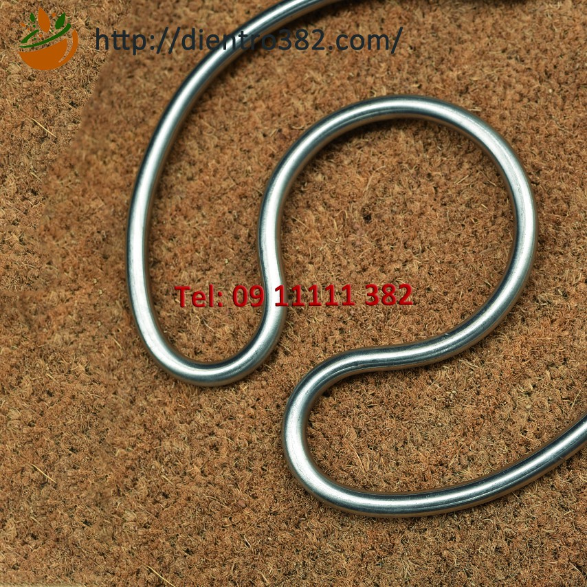Điện trở vòng tròn tim Công suất 3kw, 4kw, 5kw inox 304, Thanh nhiệt vòng tròn kép, thanh nhiệt vòng tròn đôi