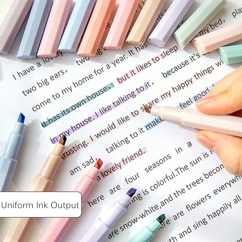 Bút Dạ Quang Màu Morandi Dùng Trang Trí Tiện Dụng