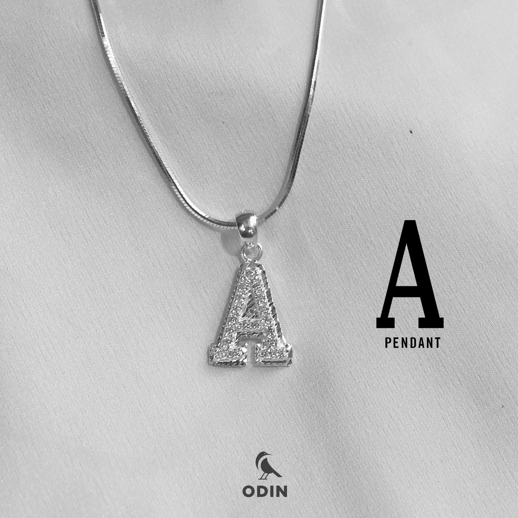 Mặt dây chuyền CHỮ CÁI bạc Nam Nữ ODIN - Ice ALPHABET PENDANTS - Bạc S925