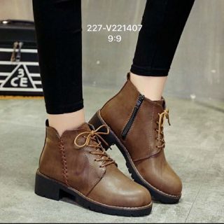 Boot thấp cổ chất da mịn