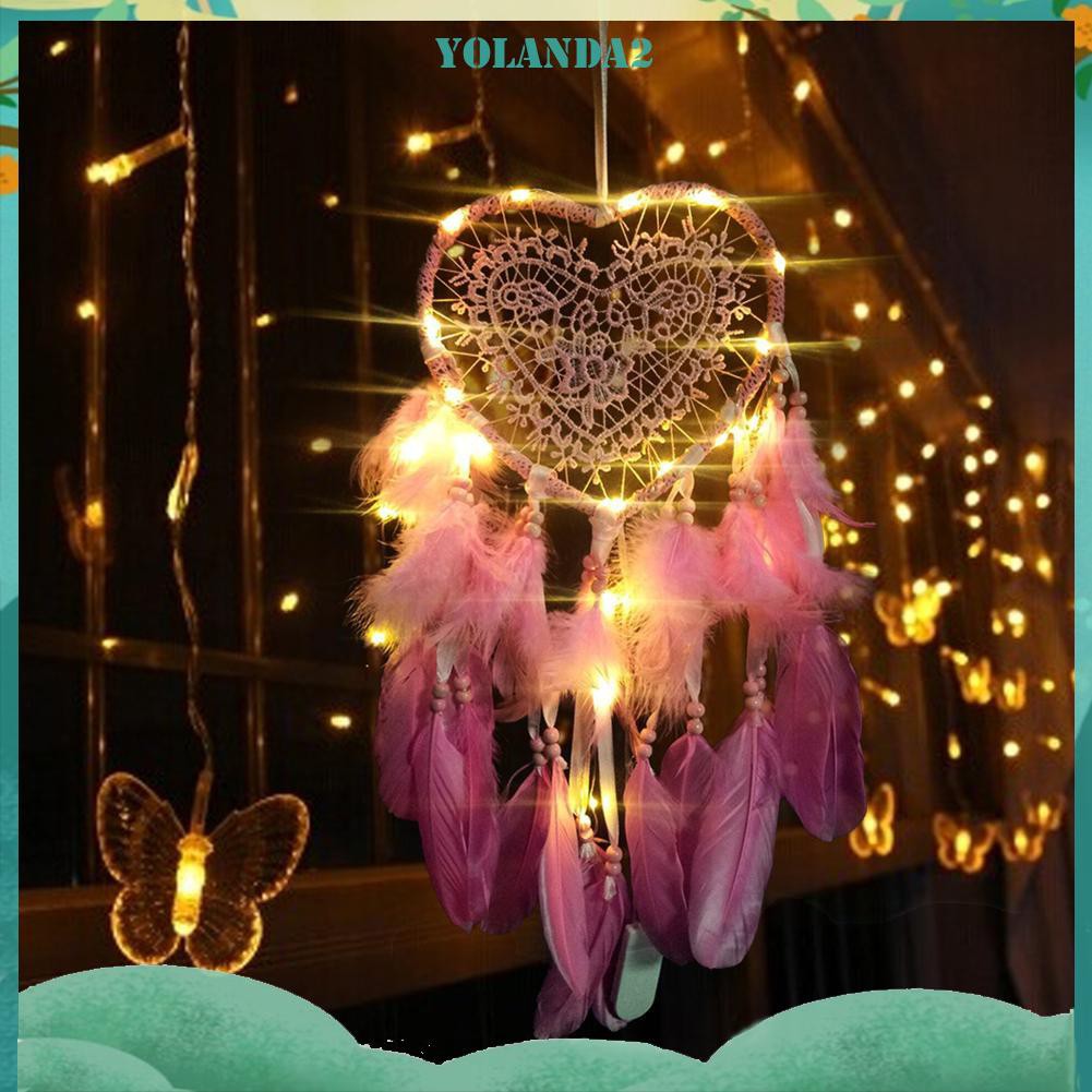 Vòng Bắt Giấc Mơ Có Đèn Led Hình Trái Tim