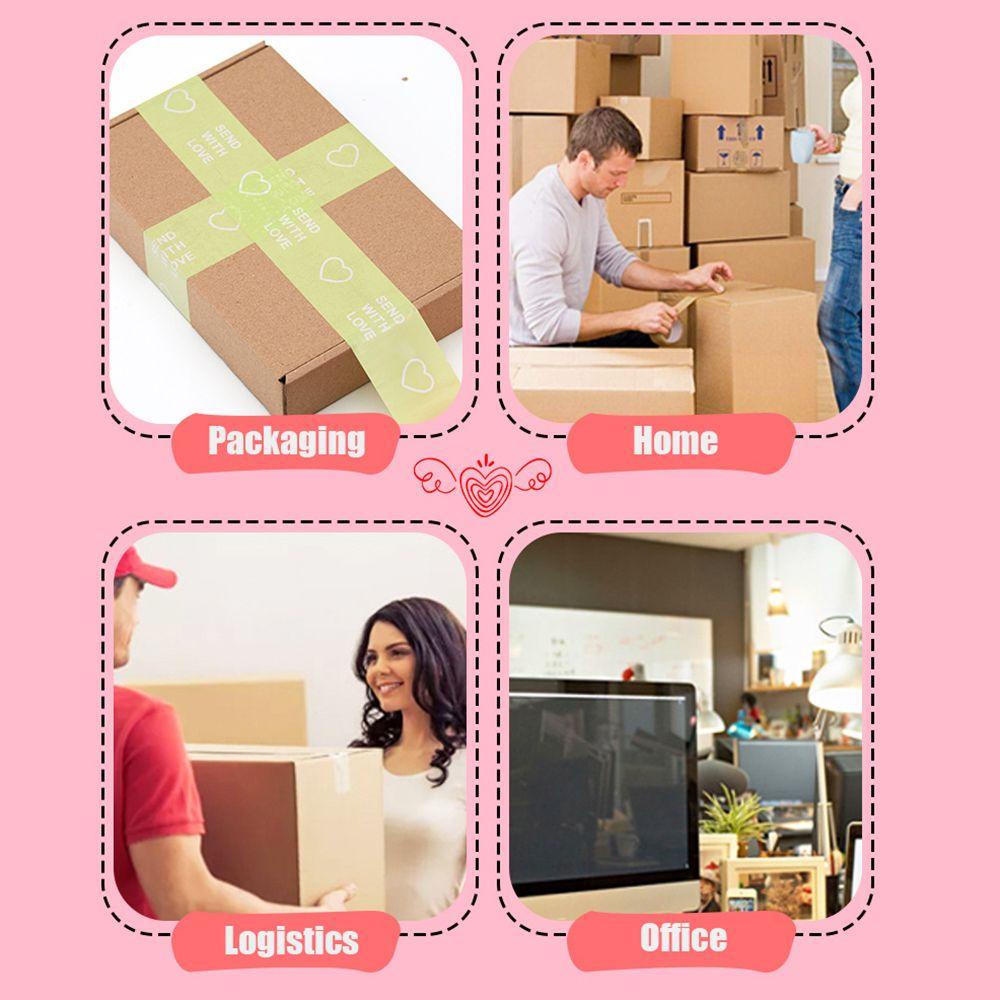 BORAG Hộp Cuộn Băng Keo Dài In Chữ Độc Đáo Tiện Dụng
