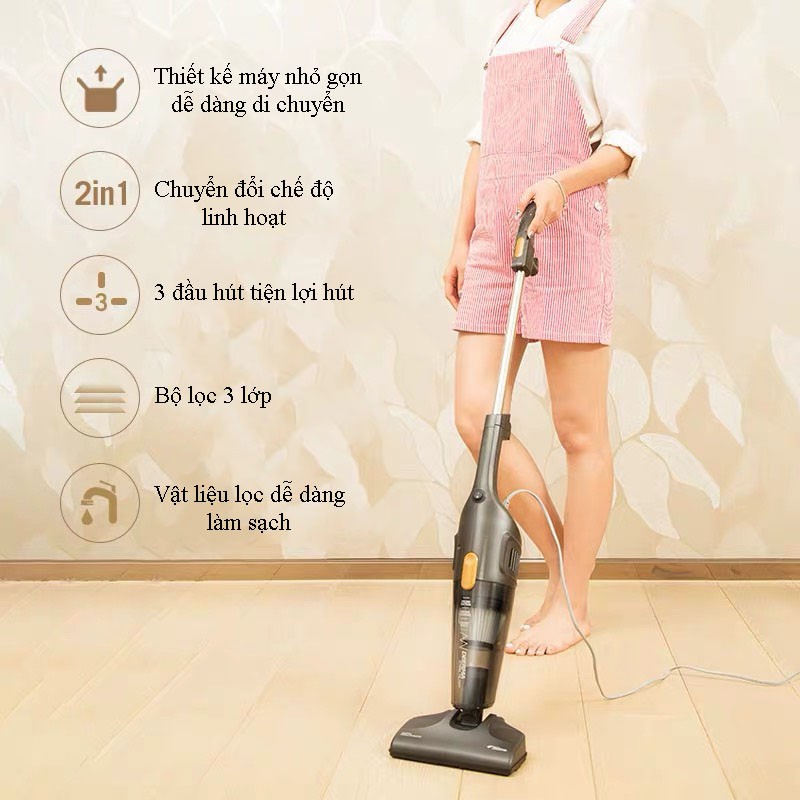 Máy Hút Bụi Cầm Tay DEERMA DX115C – Máy Hút Bụi Gia Đình Công Suất 600W - JD29 | BigBuy360 - bigbuy360.vn