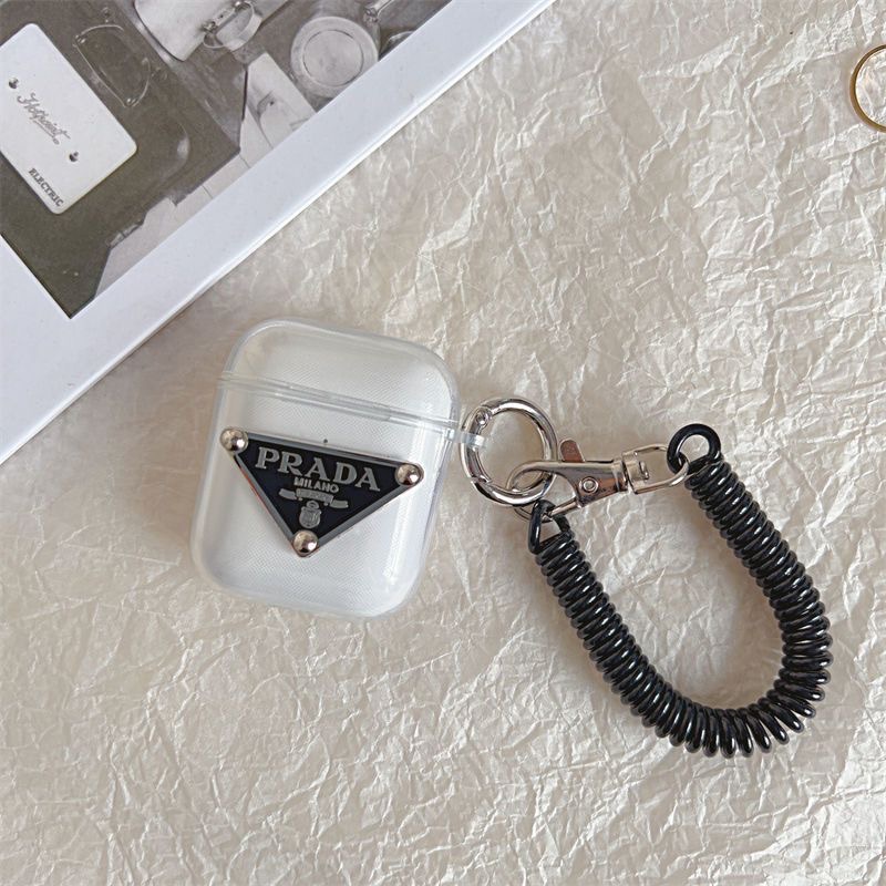 Vỏ Bảo Vệ Hộp Sạc Tai Nghe Bluetooth airpods 1 2 3 pro Bằng tpu Mềm Trong Suốt Họa Tiết Prada Dễ Thương Mới