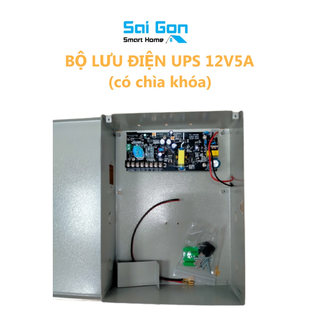 UPS Bộ Lưu Điện Cho Camera Khi Mất Điện 12v5a ( Có Chìa Khóa )