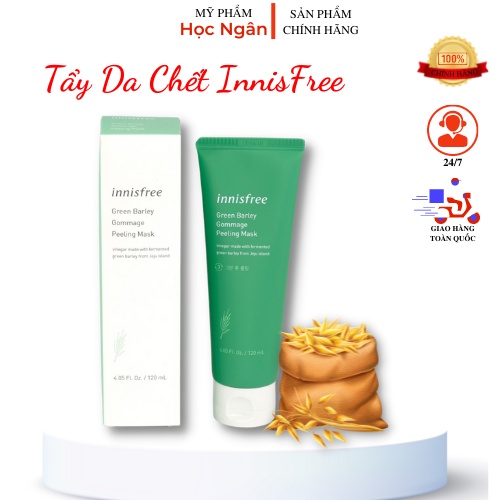 Mặt Nạ Tẩy Da Chết Innisfree Green Barley Gommage Peeling Mask 120ml của Hàn Quốc myphamhocngan
