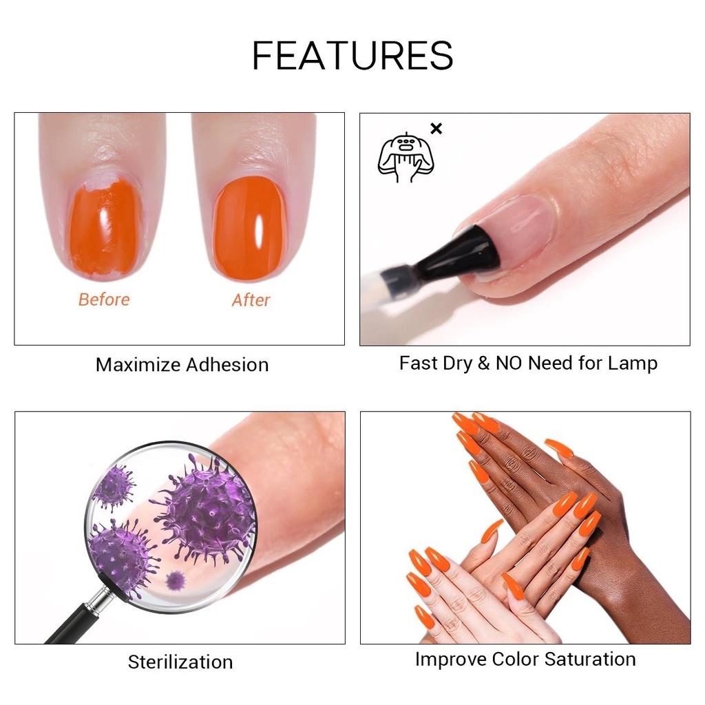 Sơn lót/ khử dầu móng tay MODELONES 15ml tùy chọn