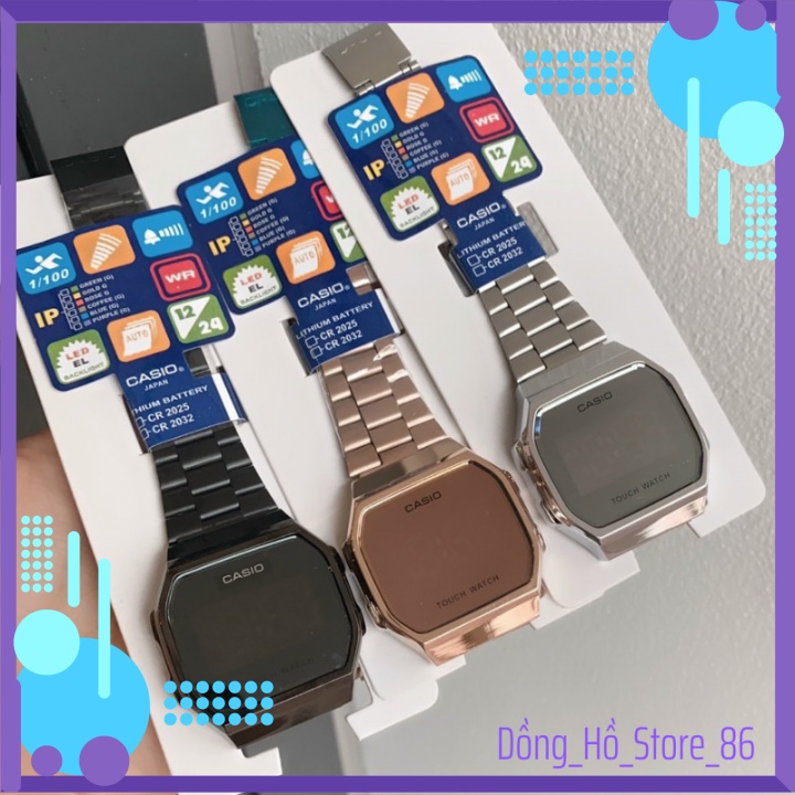 [Thẻ BH 12 Tháng] Đồng Hồ Điện Tử Nam Nữ A168 Led Cảm Ứng Full Màn Hình, Thời Trang, Thể Thao, Mặt 36mm, 3 Màu | BigBuy360 - bigbuy360.vn