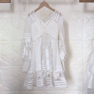 (Có sẵn) Váy trắng tiểu thư size M