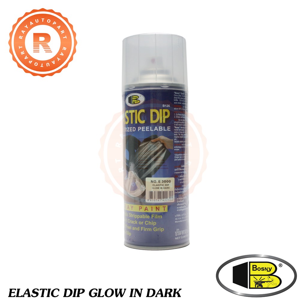 Xịt sơn gọt vỏ BOSNY ELASTIC DIP E3000 GLOW IN DARK
