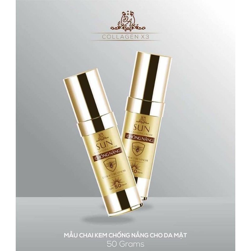 Chống nắng Collagen X3 mẫu mới chiết xuất nọc ong SPF 50+