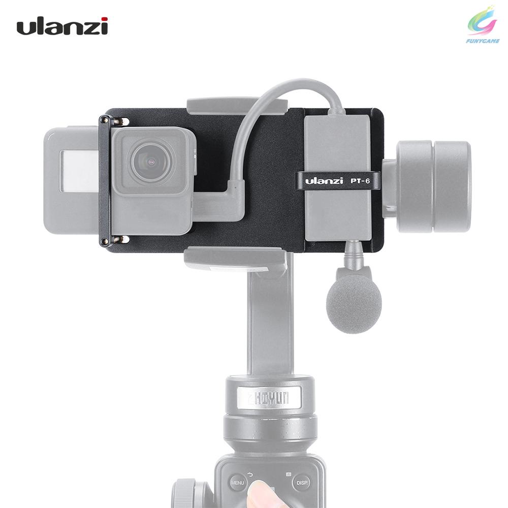 Mới Đế Gắn Điện Thoại Ulanzi Pt-6 Có Mic Cho Dji Moza Mini S Zhiyun Smooth 4 Vimble 2