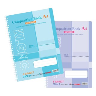 Sổ lò xo KLONG 320tr A4 Compostion Book, 5 Subiject; MS: 382