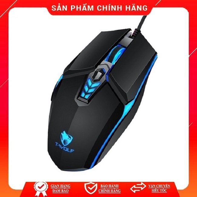 Chuột Chơi Game T-Wolf Có Thể Điều Chỉnh DPI, Đèn Led Đổi Màu