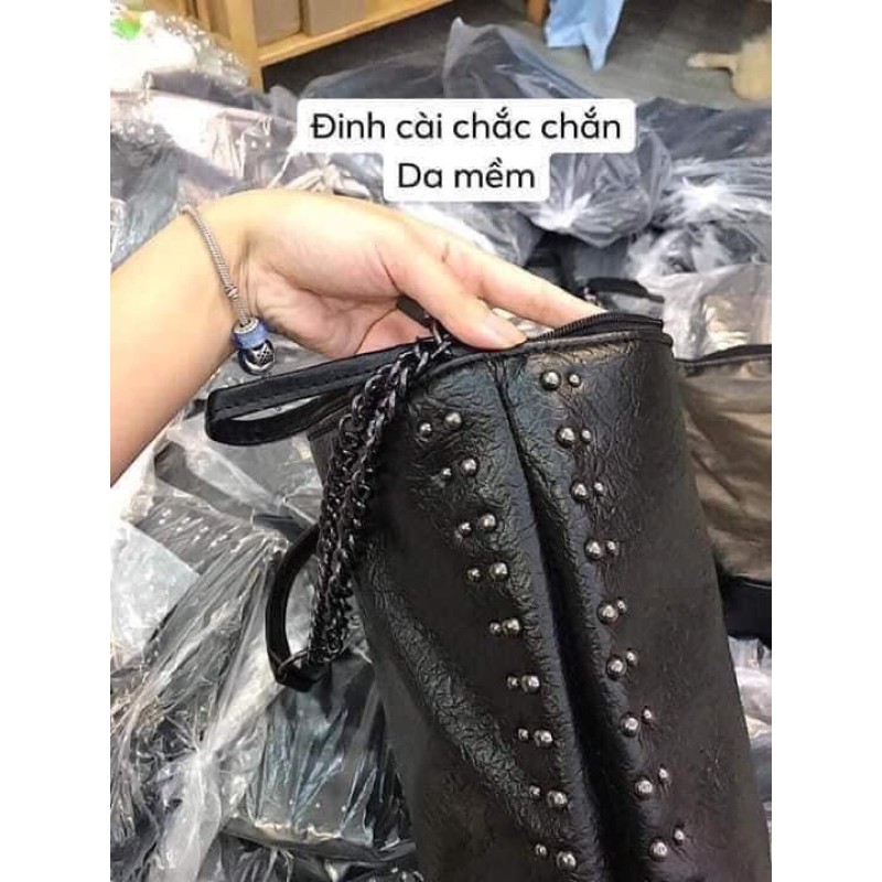 Túi Xách Viền Đinh Nữ A4 Da Mềm , Tongkhochitue | BigBuy360 - bigbuy360.vn