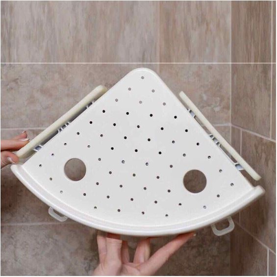 Kệ góc hút chân không, giá để đồ nhà vệ sinh, kệ góc, kệ treo tường [không cần khoan vít]