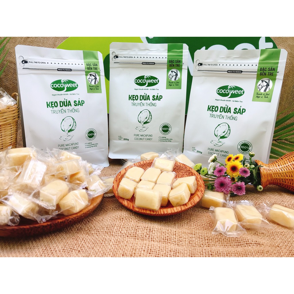 Kẹo dừa sáp truyền thống Cocosweet túi 200G