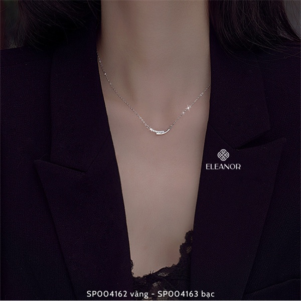 Dây chuyền nữ bạc 925 Eleanor Accessories sợi mảnh đính đá phụ kiện trang sức dễ thương xinh xắn