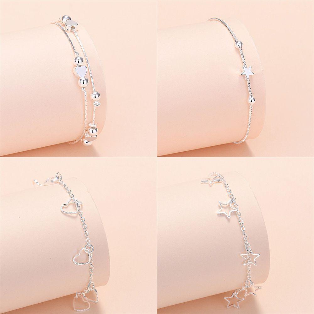 Vòng Tay Kiểu Dáng Thanh Lịch Thời Trang Cho Nữ DIY|Vòng Tay Nữ Đính Hạt Charm Ngôi Sao Tình Yêu Sang Trọng|Vòng Tay Tình Bạn Màu Sắc